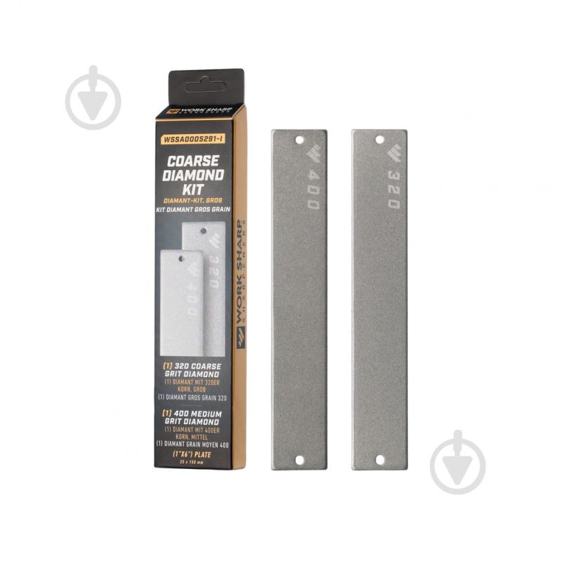 Сменный блок Work Sharp набор сменных пластин Coarse Diamond (320/400) для точилки WSBCHPAJ-PRO, 2 шт - фото 1 Сменный блок Work Sharp набор сменных пластин Coarse Diamond (320/400) для точилки WSBCHPAJ-PRO, 2 шт - фото 1