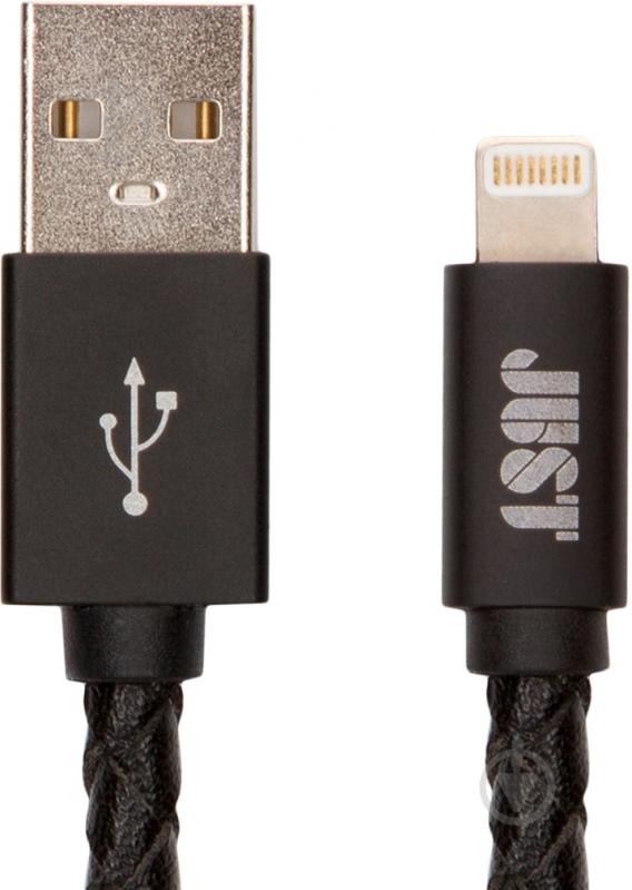 Кабель JUST Lightning – USB 1 м черный (LGTNG-UNQ-BLCK) - фото 2