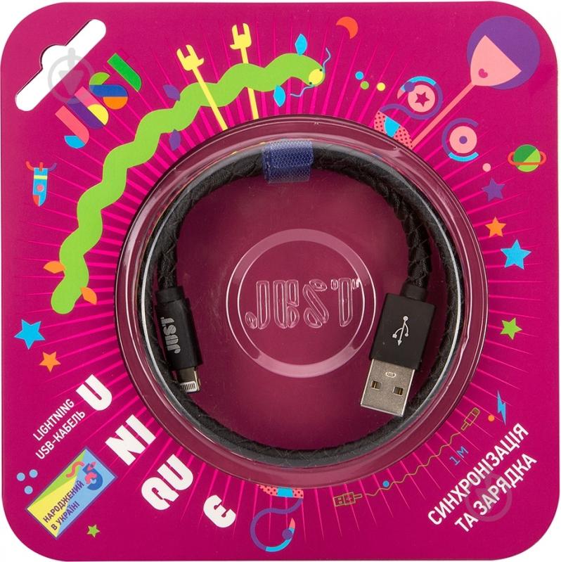 Кабель JUST Lightning – USB 1 м черный (LGTNG-UNQ-BLCK) - фото 5