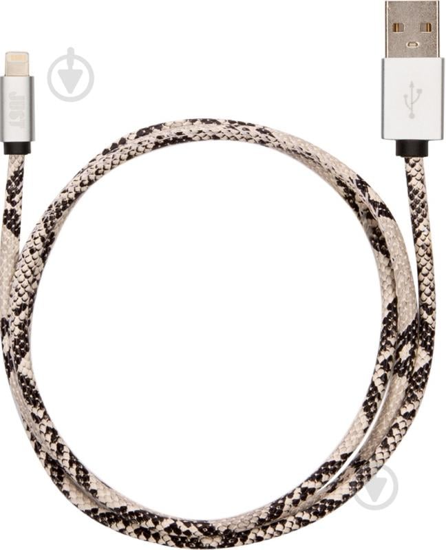 Кабель JUST Lightning – USB 1 м зміїна шкіра (LGTNG-UNQ-SNK) - фото 1