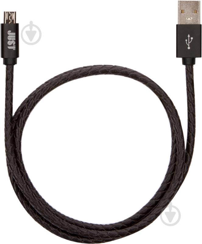 Кабель JUST USB – microUSB 1 м (MCR-UNQ-BLCK) - фото 1