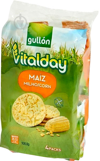 Хлібці Gullon Vitalday Maiz 108 г 8 шт/ящ (8410376040562) - фото 1