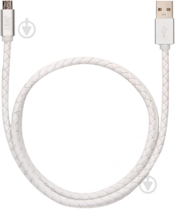 Кабель JUST USB – microUSB 1 м (MCR-UNQ-WHT) - фото 1 Кабель JUST USB – microUSB 1 м (MCR-UNQ-WHT) - фото 1