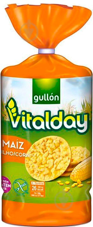 Хлібці Gullon кукурудзяні Vitalday Maiz sin Gluten 130 г 8410376033144 - фото 1