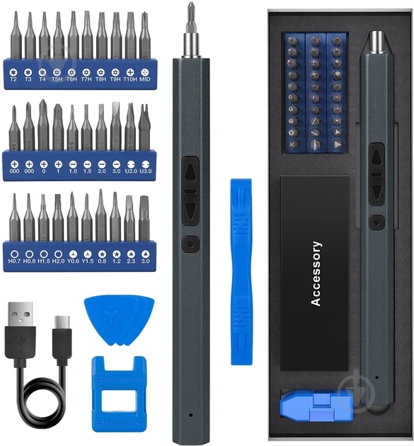 Отвертка аккумуляторная King's Dun с набором бит 36 в 1 MT-36IN1 - фото 1