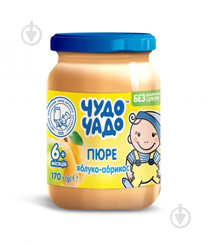 Пюре Jaffa Чудо-Чадо Яблоко и абрикос 170 г - фото 1