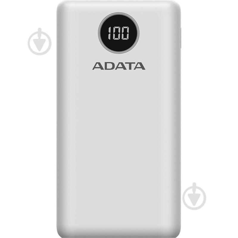 Повербанк ADATA 20000 mAh white (PB931040) - фото 1