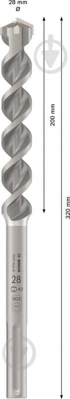 Бур Bosch 4 SDS-max 28x200 мм 320 мм 2608685870 - фото 2 Бур Bosch 4 SDS-max 28x200 мм 320 мм 2608685870 - фото 2