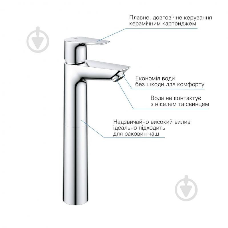 Змішувач для умивальника Grohe Start Edge XL-Size 23777001 - фото 5