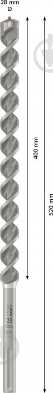 Бур Bosch 4 SDS-max 28x400 мм 520 мм 2608685871 - фото 2 Бур Bosch 4 SDS-max 28x400 мм 520 мм 2608685871 - фото 2