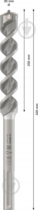 Бур Bosch 4 SDS-max 30x200 мм 320 мм 2608685872 - фото 2 Бур Bosch 4 SDS-max 30x200 мм 320 мм 2608685872 - фото 2