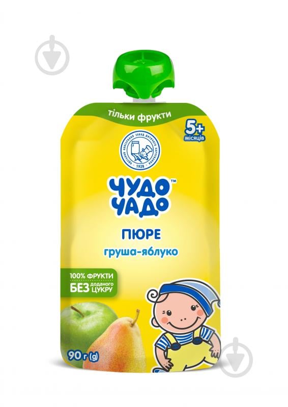 Пюре Чудо-Чадо груша-яблоко без сахара 90 г - фото 1