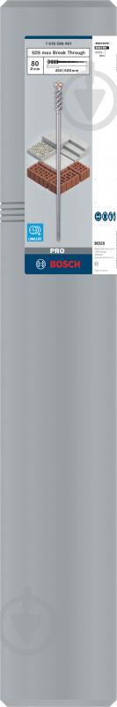 Бур Bosch 9 Break Through SDS-max 80x450 мм 600 мм 1618596461 - фото 2 Бур Bosch 9 Break Through SDS-max 80x450 мм 600 мм 1618596461 - фото 2