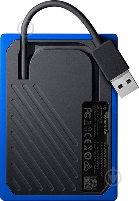 SSD-накопитель Western Digital My Passport Go 500GB Portable USB 3.0 3D TLC (WDBMCG5000ABT-WESN) - фото 7