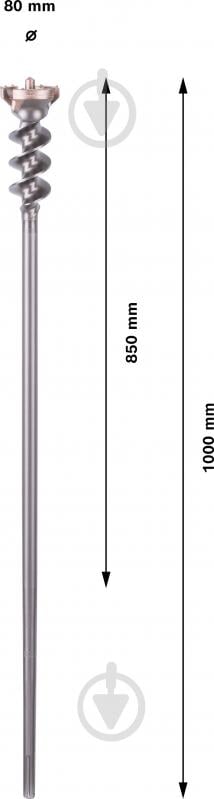Бур Bosch 9 Break Through SDS-max 80x850 мм 1000 мм 1618596462 - фото 2