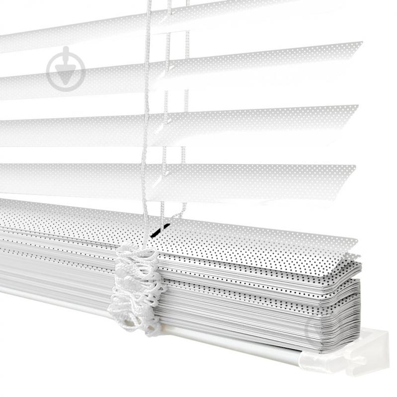 Жалюзі Rollotex алюмінієві горизонтальні перфоровані з фіксацією 48х180 см білі - фото 1 Жалюзі Rollotex алюмінієві горизонтальні перфоровані з фіксацією 48х180 см білі - фото 1