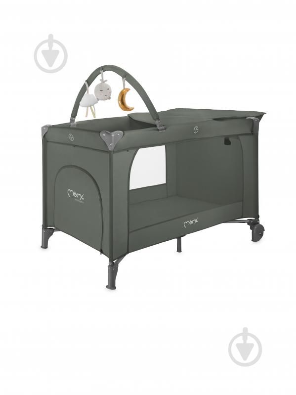 Манеж MoMi BELOVE PLUS dark green LOZE00025 - фото 1