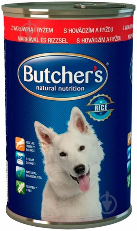 Корм для всех пород Butcher's Natural Nutrition Beef and Rice 1,2 кг 1,2 кг - фото 1