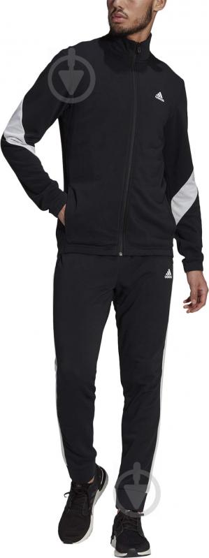 Спортивний костюм Adidas M COTTON TS GM3826 р. S чорно-білий - фото 2