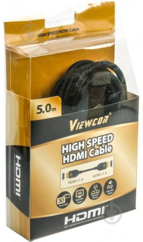 Кабель Viewcon HDMI 5 м чорний (VC-HDMI-509-5m) - фото 2