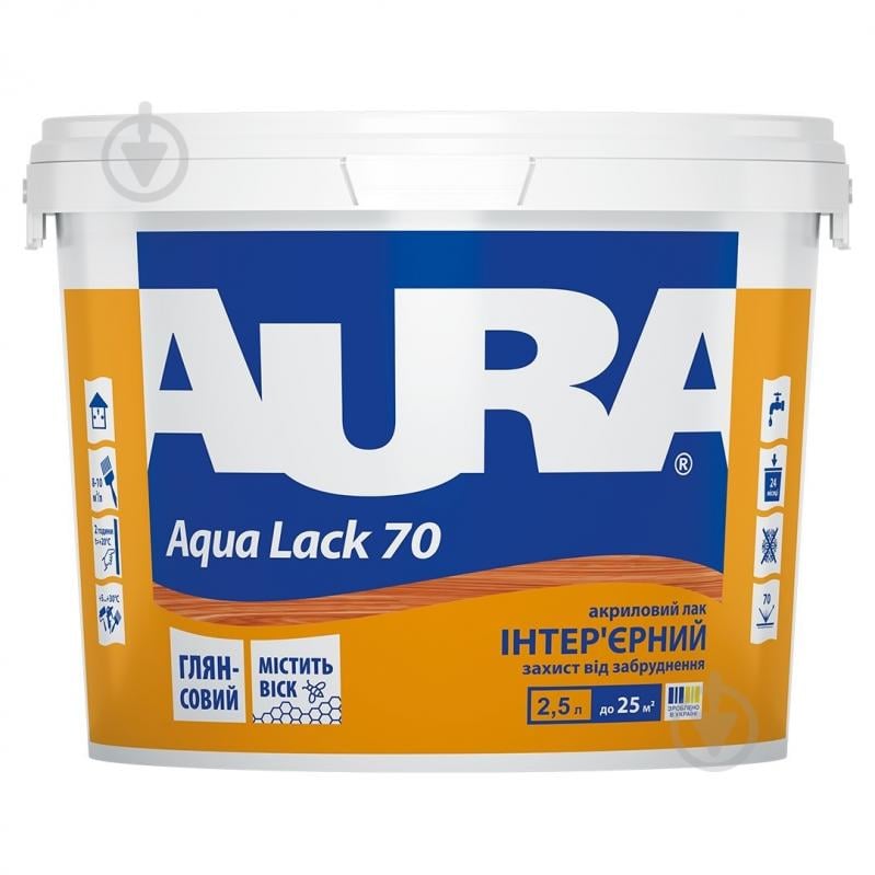 Лак интерьерный Aqua Lack 70 Aura® глянец 2,5 л - фото 1