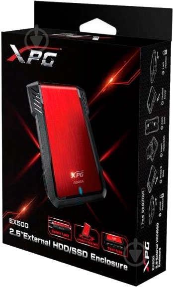 Кишеня для 2.5" HDD ADATA AEX500U3-CRD - фото 4
