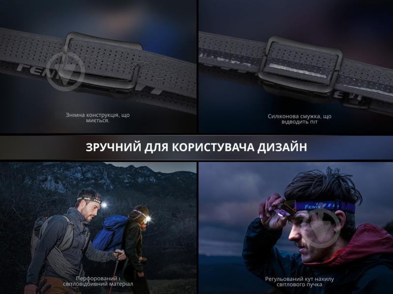 Фонарик на голову Fenix V2.0 серый 500 Lm HL12RV20Gr - фото 15 Фонарик на голову Fenix V2.0 серый 500 Lm HL12RV20Gr - фото 15