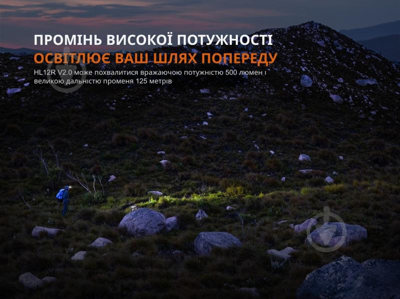 Фонарик на голову Fenix V2.0 серый 500 Lm HL12RV20Gr - фото 8 Фонарик на голову Fenix V2.0 серый 500 Lm HL12RV20Gr - фото 8