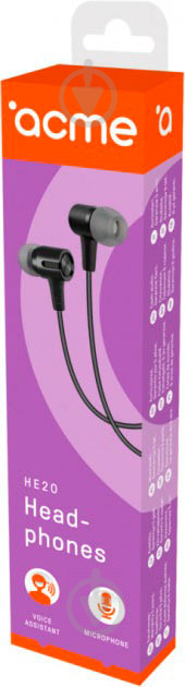 Наушники Acme HE20 Earphones With Mic black - фото 6