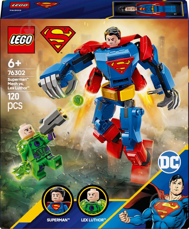 Конструктор LEGO Super Heroes DC Супермен-робот проти Лекса Лютора 76302 - фото 1