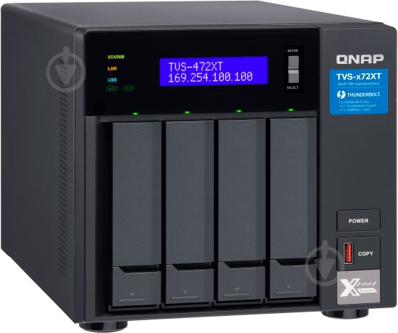 Сетевое хранилище QNAP TVS-472XT-PT-4G - фото 3