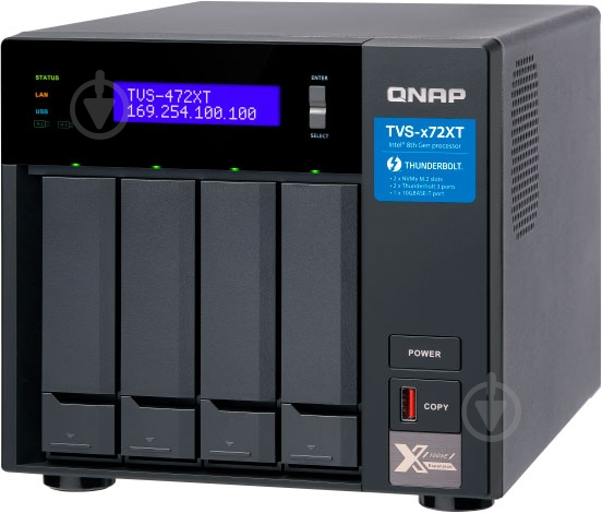 Сетевое хранилище QNAP TVS-472XT-PT-4G - фото 4