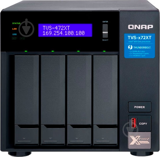 Сетевое хранилище QNAP TVS-472XT-PT-4G - фото 1