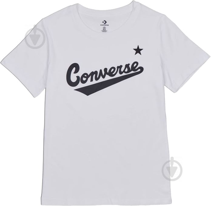 Футболка Converse Center Front Nova Classic Tee 10021940-A01 р.S белый - фото 1