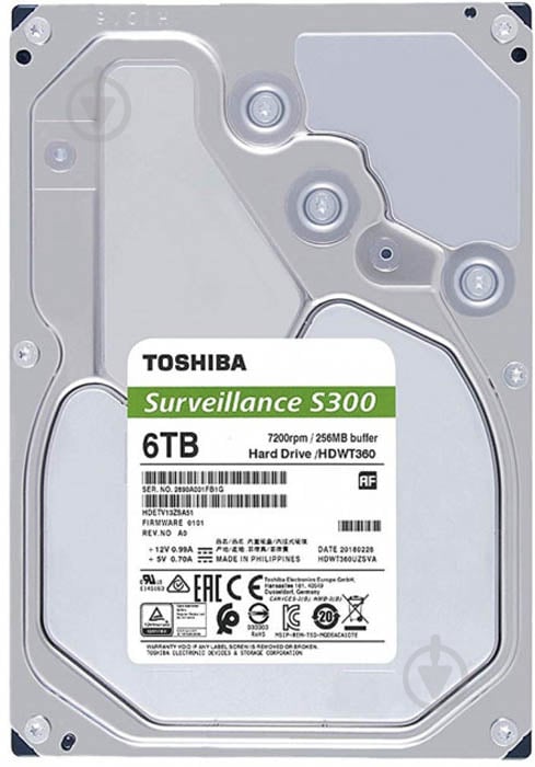 Жорсткий диск TOSHIBA 6 ТБ 3,5" SATA III (HDWT360UZSVA) silver - фото 3