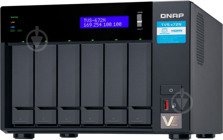 Сетевое хранилище QNAP TVS-672N-I3-4G - фото 2 Сетевое хранилище QNAP TVS-672N-I3-4G - фото 2