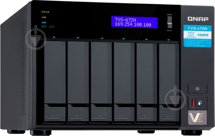 Сетевое хранилище QNAP TVS-672N-I3-4G - фото 5 Сетевое хранилище QNAP TVS-672N-I3-4G - фото 5