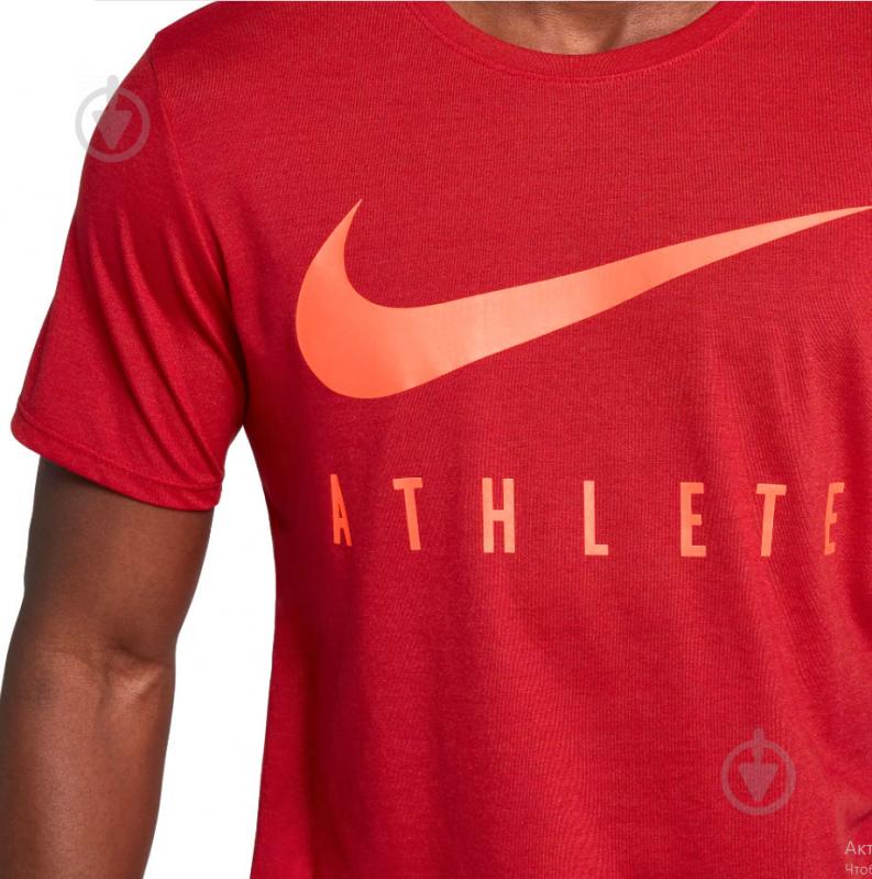 Футболка Nike M NK DRY TEE DB ATHLETE 739420-687 р.XL красный - фото 3