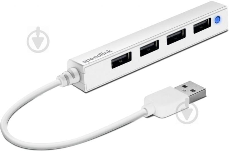 Концентратор Speedlink Snappy Slim USB Hub 4-Port USB 2.0 White - фото 1