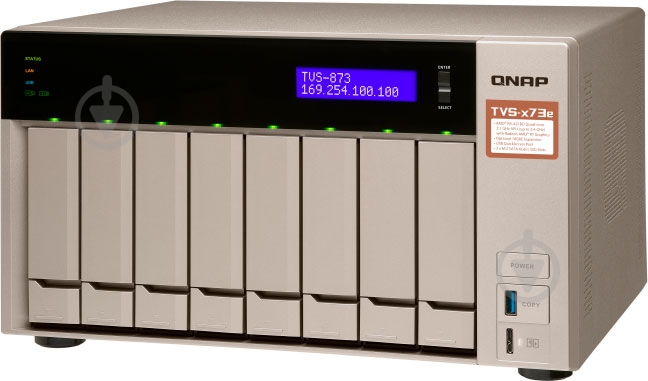 Мережеве сховище QNAP TVS-873E-4G - фото 4 Мережеве сховище QNAP TVS-873E-4G - фото 4