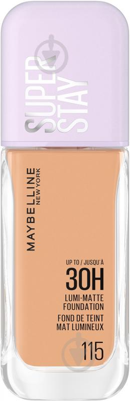 Тональна основа Maybelline New York Super Stay Lumi-Matte 115 Muted Peach 35 мл - фото 1