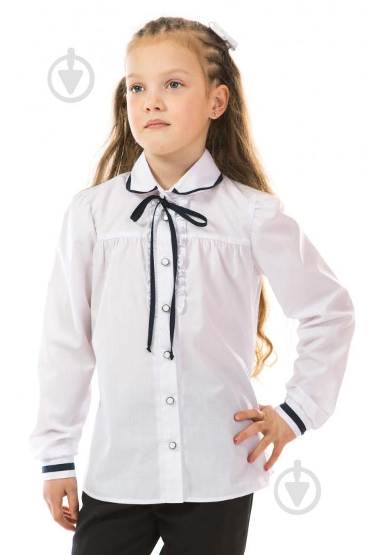 Блуза р. 134 белый 71712501103 - фото 1