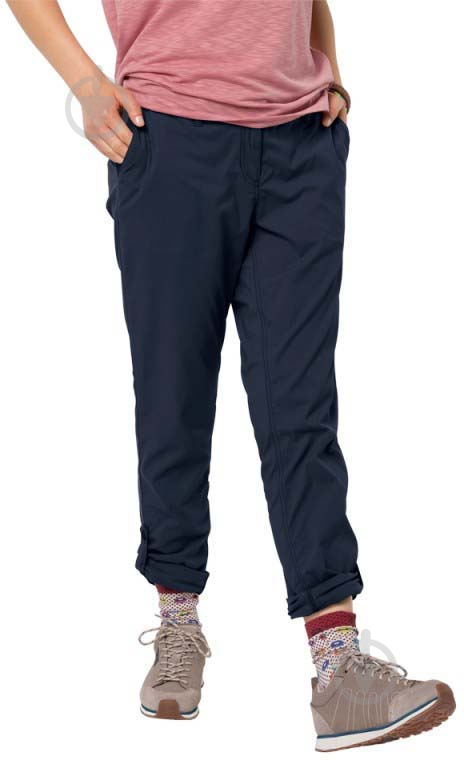 Брюки Jack Wolfskin DESERT ROLL-UP PANTS W 1505281_1910 р. 44 темно-синий - фото 1