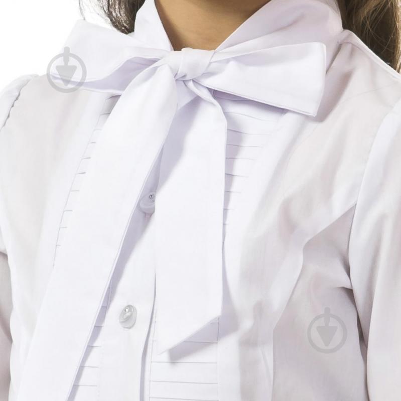 Блуза р. 122 белый 71716601105 - фото 2 Блуза р. 122 белый 71716601105 - фото 2