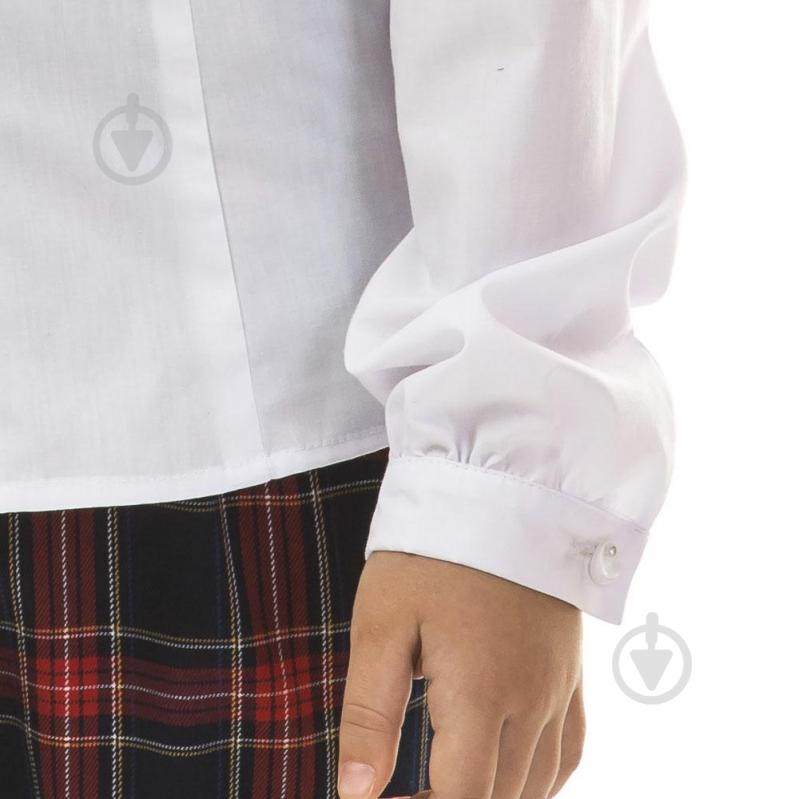 Блуза р. 128 белый 71716601105 - фото 3 Блуза р. 128 белый 71716601105 - фото 3