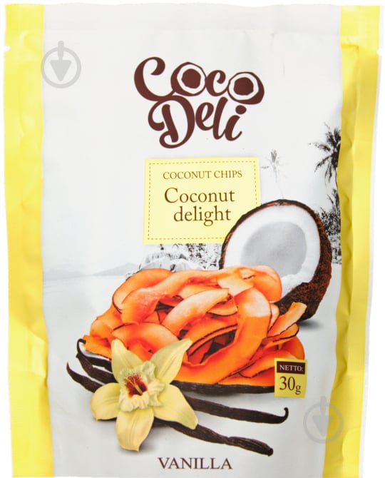 Чипсы Coco Deli кокосовые с ванилью 30 г - фото 1