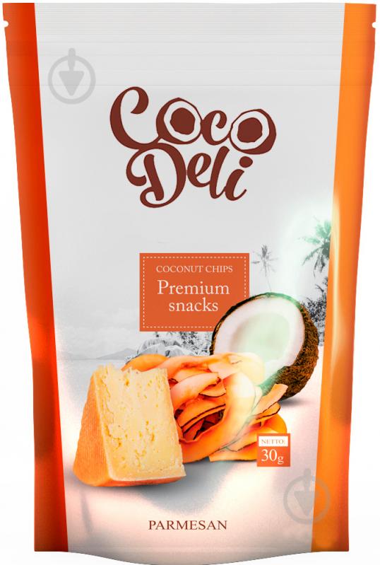 Чипсы Coco Deli кокосовые с сыром пармезан 30 г - фото 1