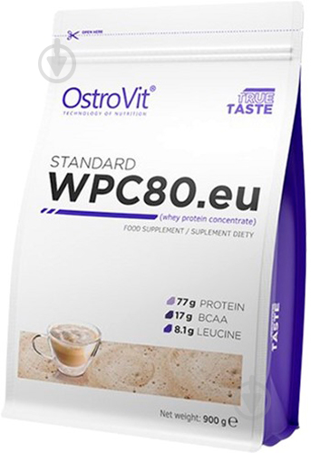 Протеїн Ostrovit Standard WPC80.eu капучино 0,9 кг - фото 1