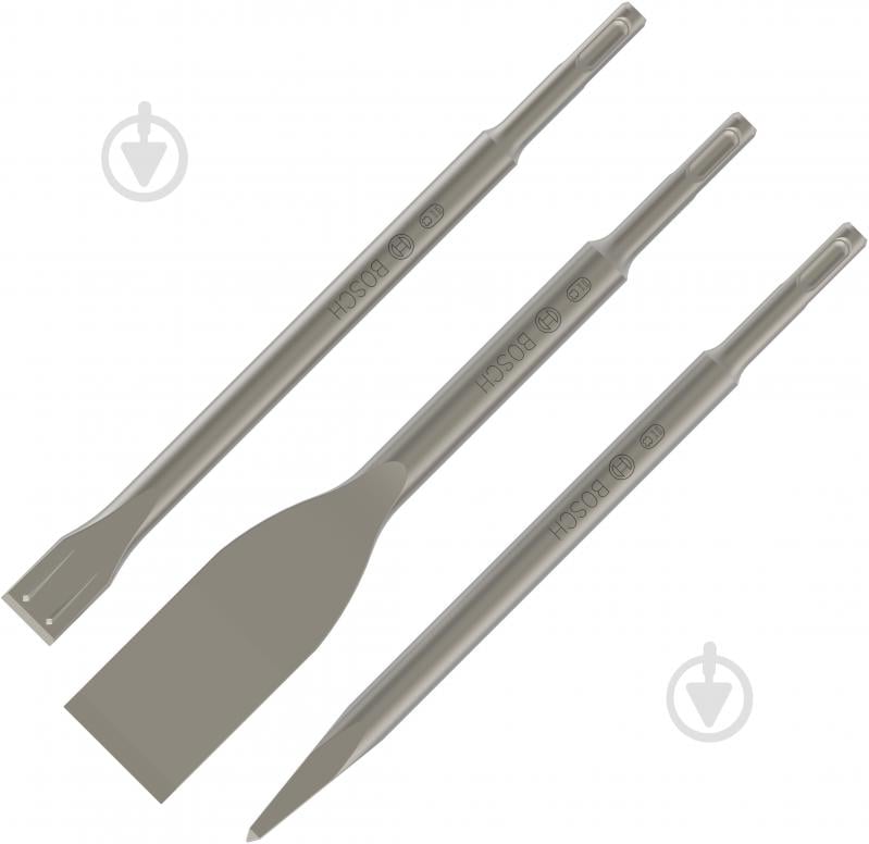 Набір зубил Bosch SDS-plus 250 мм 3 шт. 2607019159 - фото 1 Набір зубил Bosch SDS-plus 250 мм 3 шт. 2607019159 - фото 1