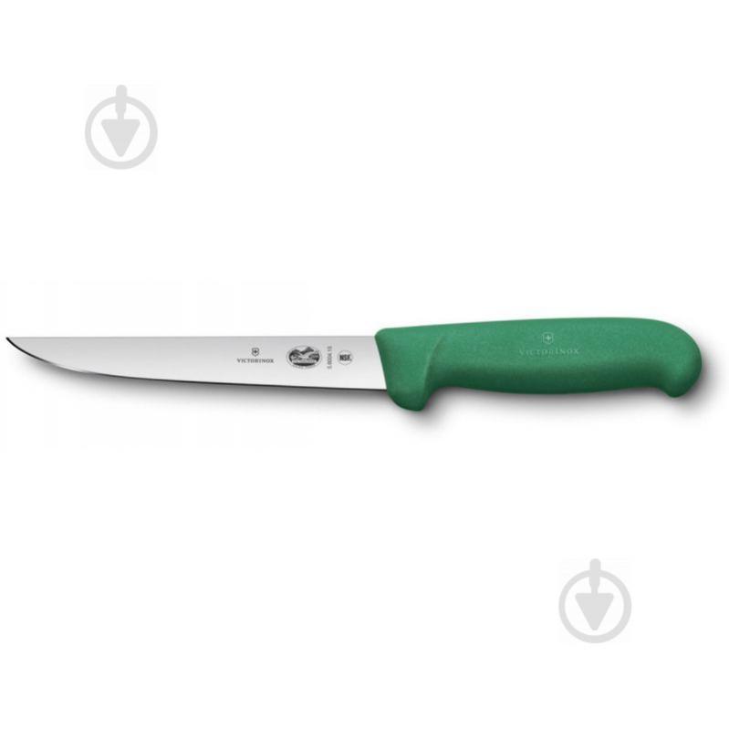 Ніж кухонний Fibrox Boning 15 см зелений 5.6004.15 Victorinox - фото 1